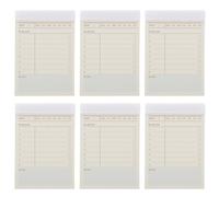 Zerodeko 6 Blocchi di Appunti Autoadesivi Linguette Adesive Quaderno Planner Giornaliero Liste To Do e Promemoria Blocchetti Memo Piccoli per Ufficio e Uso Personale