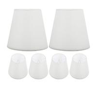 Zerodeko 6 mini paralumi in tessuto, paralumi in tessuto con clip per lampade da scrivania, lampade a sospensione da comodino, adatti per attacco E14 (foro da 3 cm) per la decorazione della stanza.