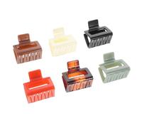 Zerodeko 6 Pcs Fermagli per Chioma Donna Quadrati in Plastico per Acconciature Eleganti, Fermagli ad Artiglio per Chioma Spessi, Accessori per Styling Colore Casuale