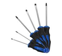Zerodeko 6 Pezzi Cacciavite Magnetico Punte, Kit 6 Specifiche, Blu, Plastico, Leggero e Portatile, per Riparazioni in Ufficio e Lavori di Manutenzione Manuale, Giravite Manuale
