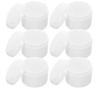 Zerodeko 6 Pezzi Contenitore per Crema da Viaggio in Pp Bianco 50ml con Facile Dosaggio e Resistente a Ricariche Frequenti, per Cosmetici e Maschere