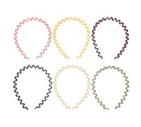 Zerodeko 6 pezzi Fasce Capelli Donna in Resina Opaca a Forma Ondulata Leggere e Antiscivolo per Capelli Lisci Corti e Mossi Accessori Semplici e Eleganti per Ragazze