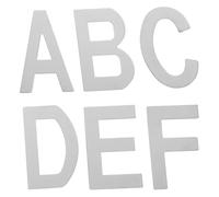 Zerodeko 6 Pezzi Lettere Adesive Argentate in Acciaio Inox Autoadesive per Porta di Casa, Targa Alfabeto Resistente alle Intemperie per Hotel, Ufficio e Scuola, Segnaletica Indirizzo