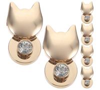 Zerodeko 6 Pezzi Lucchetti a Scatto per Borse a Forma di Gatto, Chiusure di Ricambio in Lega di Zinco Color Oro Chiaro, Piccoli Lucchetti per Borsette, Portafogli e Valigie, Accessori