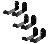 Zerodeko 6 Pezzi Porta Skateboard da Parete in Metallo Nero, Supporto | Montaggio Rapido, Robusto e Ottimizzazione dello Spazio, per Appartamenti e Sale , anche Taglieri