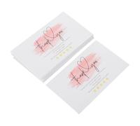 Zerodeko 60 Pezzi Biglietti Ringraziamento in Carta per Piccole Imprese Design Elegante e Semplice, per Matrimoni e Negozi, Facili da Trasportare