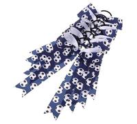 Zerodeko 6pezzi Fiocchi Per Capelli Forma Di Pallone Da Calcio Elastici Per Coda Di Cavallo Da Cheerleader Per Ragazze Accessori Per Capelli Da Squadra Di Football Per Eventi Scolastici e f