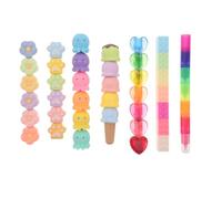 Zerodeko 7 mini evidenziatori colorati pastello | Set di pennarelli impilabili e carini, in stile kawaii pastello, perfetti per la scuola, l'ufficio, il journaling e come