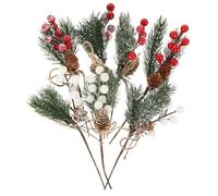 Zerodeko 7 Pezzi Ramo Natalizio di Pino con Pigne e Bacche Rosse per | Leggero e Riutilizzabile, Materiale Legno e Pigne, per Matrimoni a Tema e Celebrazioni Invernali