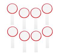 Zerodeko 8 Pezzi Lavagna Bianca a Mano 10x20 Cm Pagaia Cancellabile a Secco, Tabellone Segnapunti Riutilizzabile per Eventi Sportivi, Mini Lavagna Portatile Bordi Lisci e Materiale