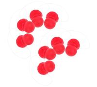 Zerodeko 8 Pezzi Naso da Pagliaccio Rosso in Lattice Corda Elastica, Materiale Leggero e Design Unico, per Feste di Halloween e Riunioni Familiari