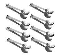 Zerodeko 8 Pezzi Pinza per Bustine di Tè Acciaio Inossidabile Molla Ergonomica per Tè Sfuso Cubetti di Ghiaccio e Zucchero Clip Sicura e Stile Elegante per Cucina