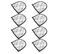 Zerodeko 8 Pezzi Rete per Chioma in Pizzo Nero, Base per Parrucca Traspirante e Confortevole, Accessorio Essenziale per Creazione e Mantenimento di Parrucche