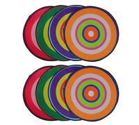 Zerodeko 8 tappeti circolari, 40 cm di diametro, tappeti arcobaleno, sedute | Accessori per l'aula della scuola materna con aree gioco e sedute antiscivolo per il primo giorno di scuola, ideali per