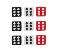 Zerodeko 9 pezzi Manopole per Chitarra in Forma di Dadi Nero Bianco Rosso Controllo Volume e Tono per Chitarre Elettriche e Acustiche Componenti Resistenti per Hardware Chitarra
