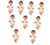 Zerodeko 9 Pz Ornamento Religioso Santo Bambino Piccole Statue Di Gesù Toccare Le Figurine Di Gesù Bambino Statuetta Del Presepe Di Gesù Bambino Ornamento Di Gesù Bambino Elfo Resina Bianca
