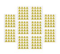 Zerodeko Adesivi di Avvertimento Elettrico Impermeabili 25mm, Etichette di Avviso per Quadri Elettrici e Apparecchiature, Segnaletica Triangolare Gialla Antiscossa 200 Pezzi per Sicurezza