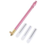 Zerodeko Ago per Ricamo in Metallo Design Ergonomico e Manico Rosa, Set di Aghi per Punch Needle per DIY Embroidery Confortevole da Usare