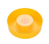 Zerodeko Alimentatore Abbeverare in Api Rotonda e Plastica Giallo Ciotola Pratica Creativa per Nutrire le Api in Apicoltura