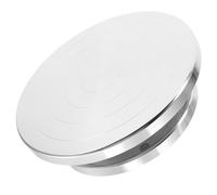 Zerodeko Artigianato Piatto Manuale di Girevole Alluminio in Lega, per | Connessione Cuscinetto, Base Antiscivolo Anello, Finitura Argento per Modellazione Ceramica