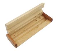 Zerodeko Astuccio in Legno per Penne Singolo Beige Scatola Compatta per Cancelleria e Porta Biglietti da Visita Organizer Portatile per Studenti e Viaggio