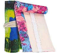 Zerodeko Astuccio Roll Up per Matite in Canvas 48 Slot 2 Pezzi