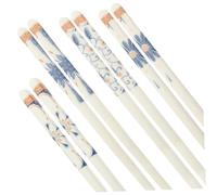 Zerodeko Bacchette Lavorazione Fine e Lunghezza in Giapponesi 4 Paia Riutilizzabili Stili multipli per Hot Pot per Domestico e Altre Occasioni Stili multipli