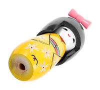 Zerodeko Bambole Kimono Giapponesi Uniche Statuette in Legno Fatte A Mano Per La Casa Lufficio E Larredamento Culturale