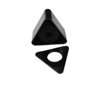 Zerodeko Bandiera per Microfono Triangolare in Plastica Abs Nera con Grande Spazio per Logo, per Interviste Professionali, Supporto Microfono da Tavolo con Foro da 1,54 Pollici