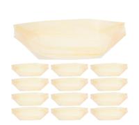 Zerodeko Barca Sushi per Antipasti e Piatti Principali 50 Pezzi Usa e Getta in Legno Beige, Vassoio a Forma di Barca per Barbecue ed Eventi All'aperti