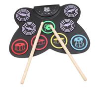 Zerodeko Batteria Elettronica Portatile per Adulti Set Strumenti a Percussione Elettrici Compatto e Facile da Trasportare Suono Nitido e Collegabile Amplificatore o Cuffie Strumento