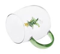 Zerodeko Bicchiere di Vetro Natalizio con Design a Stella a Cinque Punte e Albero di Natale 3d, Facile da Pulire e Riutilizzabile, per Decorazioni Durante le Feste Natalizie