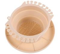 Zerodeko Bicchiere Pieghevole per Pennelli da Pittura, Beige, Tavolozza