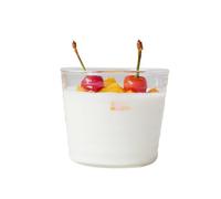 Zerodeko Bicchiere Yogurt in Vetro Trasparente Contenitore Pudding Resistente al Calore per Latte e Dessert Tazza Pratica per Cucina Casa e Ristorante