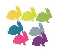 Zerodeko Blocchi Note Adesivi Pasqua a Forma di Coniglio, Set 7 Mini Blocchi di Cancelleria Pasquale, Adesivi Carta per Scuola e Decorazioni Festive, Dimensioni Compatte per Ufficio e Aula