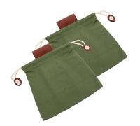 Zerodeko Borsa da Foraggiamento Pieghevole Tela Canvas con Cintura PU e Chiusura Coulisse per Frutta Escursionismo