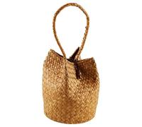 Zerodeko Borsa Regalo Intrecciata in Alghe, Portatile, retrò, per Donna | Riutilizzabile, Uso come Confezione Regalo e Accessorio Costume, per Cellulare e Portafoglio, Stile Rustico