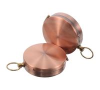 Zerodeko Bussola Tascabile in Ottone con Coperchio a Ribalta, Strumento di Orientamento Vintage per Escursionismo e Campeggio, Set da 2 Pezzi per Navigazione Outdoor e Avventure All’aperto