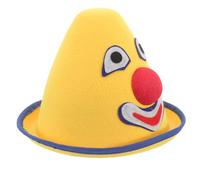 Zerodeko Cappello da Clown Divertente Cappello Comodo Campanelli in Vinile Giallo per Performance Sul Palco e Feste e Adatto a Halloween e Cosplay