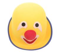 Zerodeko Cappello da Clown in Vinile Giallo per Costume Halloween e Performance Sul Palco, Facile e Confortevole da Indossare, Accessorio Divertente per Feste e Cosplay