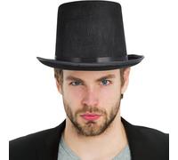 Zerodeko Cappello da Prestigiatore in Feltro Nero Copertura Alta, Facile da Pulire, Design alla Moda per Spettacoli Divertenti e Uso Quotidiano