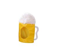 Zerodeko Cappello di Peluche a Forma di Boccale di Birra Giallo, Accessorio Divertente per Feste ed Eventi, Facile da Indossare per Foto Ricordo