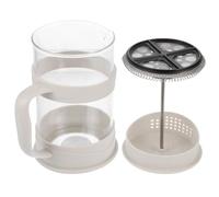 Zerodeko Caraffa Caffè in Vetro Bianco 800ml con Filtro Resistente e Design Facile da Usare, per Preparare Caffè e Tè in Casa o Ufficio