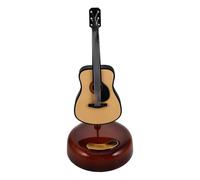 Zerodeko Carillon Metallo Europeo Rotante a Vintage Stile e Plastico Musicale Forma Chitarra, Piccolo Grande di Compleanno di Decorazione Casa e Regalo per Donne