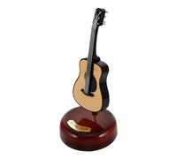 Zerodeko Carillon Musicale a Forma di Chitarra, Decorazione Rotante Vintage | Plastica e Metallo, da Tavolo per Compleanno e Casa, Stile Europeo Artistico con Confezione Inclusa