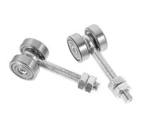 Zerodeko Carrello a Rulli Doppio Cuscinetto per Porta Scorrevole, Canale di Montante Allungato in Ferro Zincato, Set da 2 Pezzi per Installazione Silenziosa e Stabile in Sistemi di