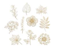 Zerodeko Carta Decorativa in Pizzo Stampa a Caldo Oro, 10 Pezzi per Scrapbooking Fai da Te, Etichette e Abbellimenti Artigianali per Diari e Lavori Creativi