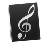 Zerodeko Cartella Spartiti Portatile per Ufficio e Scuola Organizer Documenti Multiuso Leggera e Resistente Raccoglitore per Musicali e Documenti Pagine Facciate Argento con Note Musicali