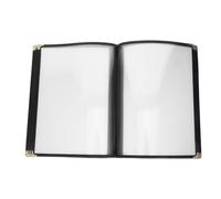 Zerodeko Cartella Trasparente per Menu A4 in Pvc 8 Pagine e 16 Visualizzazioni, Custodia Pratica ed Elegante per Ristoranti e Noshery