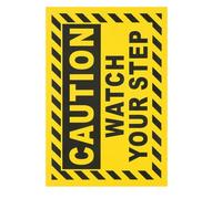 Zerodeko Cartello Antiscivolo per Scale in Pvc 30x20 Cm Adesivo Autoadesivo, Segnale di Avvertimento Sicurezza per Esterni e Luoghi di Lavoro, Indicazione Guarda Dove Metti i Piedi